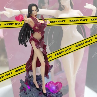 โมเดล One Piece Boa Hancock (LED Light 3D2Y Ver.) 32cm Big Size Figure Former Seven Warlords Movie Snake Princess Pirate Empress OnePiece PVC Packed in Box Model