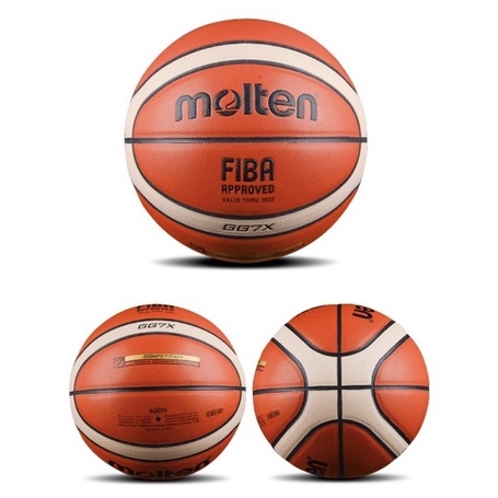 [ ผลิตภัณฑ ์ พรีเมี ่ ยม ] Molten GG7X Leather Basketball - ไซส ์ 7 - ฟรีเข ็ มปั ๊ ม + ถุงตาข ่ าย