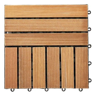 ทางเท้าไม้เต็ง 2 ลายสลับ 30x30 ซม. แพ็ก 4 ชิ้น TENG WOODEN FLOOR DECKING SPRING 30X30CM 4PCS 2-SQUARE