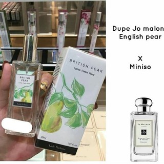 น้ำหอม Miniso British Pear  30 ml กล่องใหม่ ซีล คล้าย Jo Malone มากค่ะ  MINISO น้ำหอมกลิ่น British Pear Lady Perfume