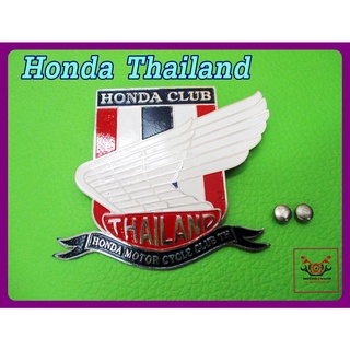 HONDA CLUB THAILAND WINDSHIELD EMBLEM WING "WHITE" // โลโก้บังลม HONDA CLUB THAILAND ปีกสีขาว สินค้าคุณภาพดี