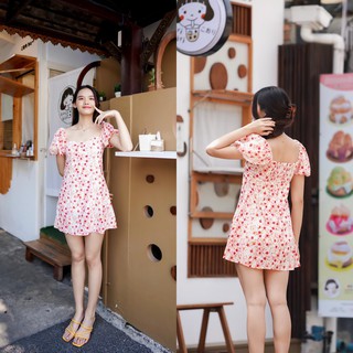 MASS Fashion : เดรสสั้น Dress - Sweet Candy Pink