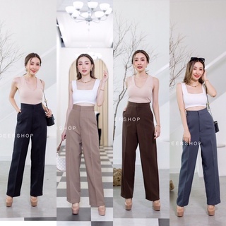 Milly pants 🐣 กางเกงทรงกระบอกผ้าไมโคร ขอบเอวใหญ่ ทรงสวยมาก