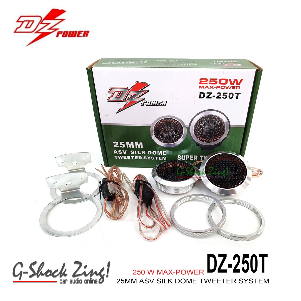 Dz Power ลำโพงทวิสเตอร์ 25MM (โดมนิ่ม)ขอบอลูมิเนียมพร้อมขาเหล็ก 250W max DZ power รุ่น DZ-250T