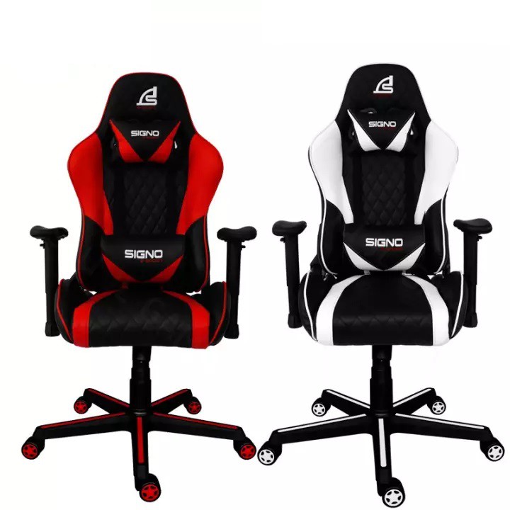 SIGNO E-Sport GC-203 BAROCCO Gaming Chair เก้าอี้เกมมิ่ง (รับประกันช่วงล่าง 1 ปี) - สีดำแดง,สีดำขาว
