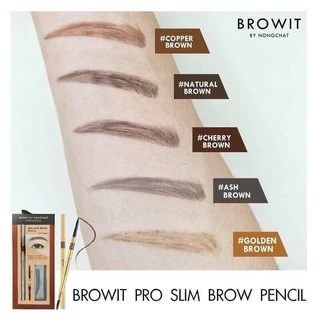 BROWIT BY NONGCHAT Pro Slim Brow Pencil ดินสอเขียนคิ้ว ดินสอเขียนคิ้วน้องฉัตร