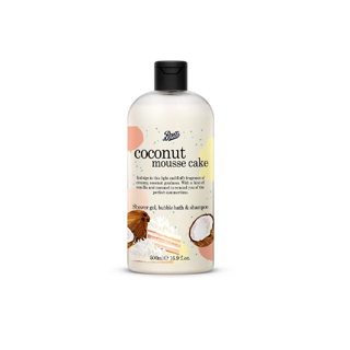 BOOTS Coconut Mousse Cake Shower Gel, Bubble Bath & Shampoo 500ML Flavour Collection