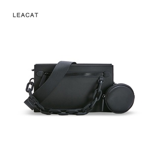 Leacat ใหม่ กระเป๋าเมสเซนเจอร์ลําลอง ทรงสี่เหลี่ยม ขนาดเล็ก แฟชั่นฤดูร้อน สําหรับผู้ชาย และผู้หญิง