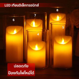 เทียน LEDเทียนปลอม เทียนไฟฟ้า ตกแต่งบ้าน ไฟกระพริบ เทียนสปา ไฟเทียน ชุด เทียนวันเกิด เชิงเทียน เทพเจ้า 1 ชิ้นธูป