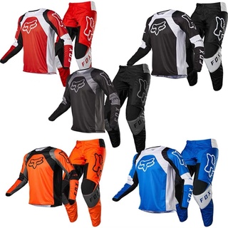 ใหม่ 2022 Fox ชุดเสื้อแข่งรถวิบากและกางเกงขายาว Mx Mtb Gear Set Combo Mtb Atv Off Road สําหรับผู้ชาย