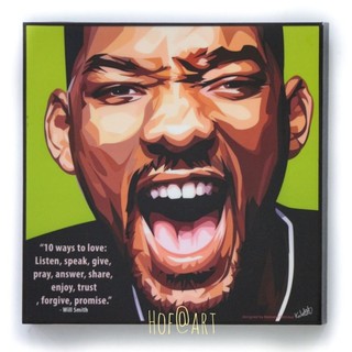 Will Smith วิลล์ สมิธ นักแสดง Hollywood รูปภาพ​ติดผนัง pop art กรอบรูป แต่งบ้าน ของขวัญ โปสเตอร์