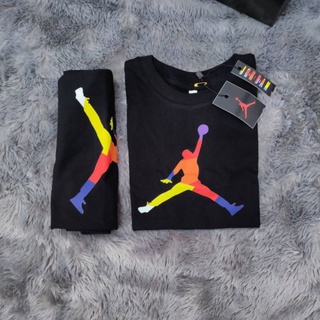 เสื้อยืดพรีเมี่ยมคุณภาพสูง JORDAN 1 To 10TH สีรุ้งสําหรับเด็ก