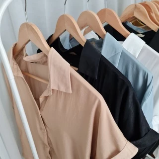 [ FS96 ] WARA เสื้อเชิ้ตแขนเบิ้ล ผ้า COTTON SILK