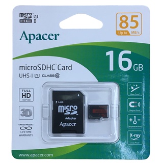 【พร้อมส่ง】Apacer 16GB MicroSDHC UHS-I Card Ultra Class10 Speed 85MB/s** เมมโมรี่การ์ดแท้