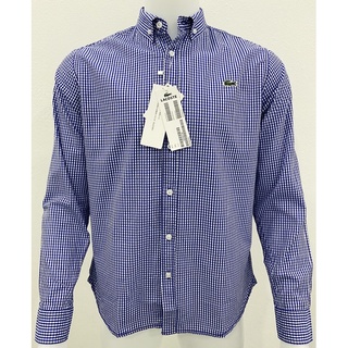Lacoste สีน้ำเงินสก้อตเล็ก ผ้าCotton100%