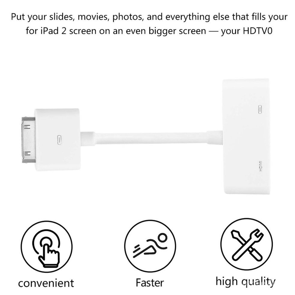 ipad 30-pin TO HDMI DOCK TO HDMI TV AV cable adapter video converter +  charging /SUPPORT IOS 9.3/ extended projector TV | Shopee Thailand