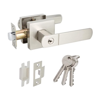 ลูกบิดก้านโยก 489.10.738 HAFELE ห้องทั่วไป สีเงิน ด้าน (MATT SILVER ENTRANCE LEVER LOCK SET) ลูกบิด ก้านโยก เขาควาย