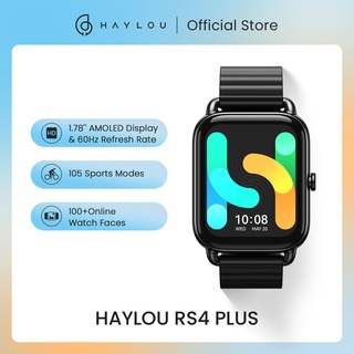 Haylou RS4 Plus สมาร์ทวอทช์ 1.78 นิ้ว หน้าจอ AMOLED 105 โหมดกีฬา แบตเตอรี่ 10 วัน สําหรับผู้ชาย ผู้หญิง