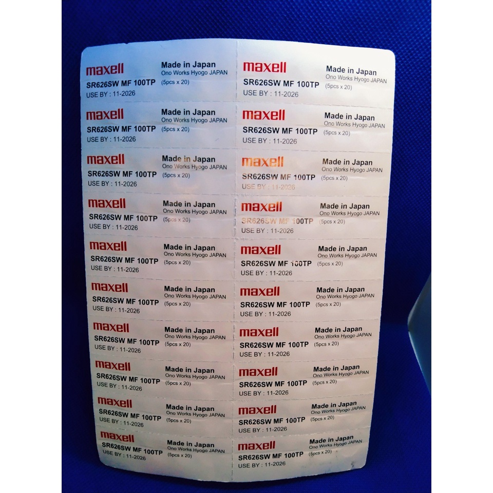 ถ่านนาฬิกา 626 Maxell ขาย 10 - 50 ก้อน ถูกที่สุด เบอร์ถ่านยอดนิยม ราคาส่ง