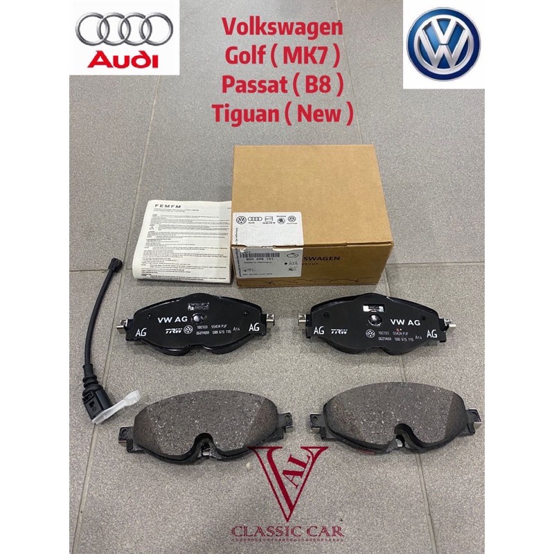 VOLKSWAGEN GOLF MK7 PASSAT B8 TIGUAN ใหม่แผ่นเบรคด้านหน้าพร้อมเซ็นเซอร์ ( 8V0 698 151 )