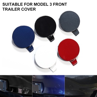 Tesla อุปกรณ์เสริมFront Bumer Tow Hook Ca Cover Relacement for Tesla Model 3 Accessories Front Tow Hitch Cover Car Styli