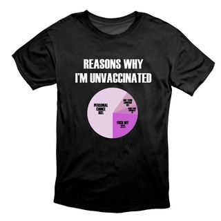 เสื้อยืด ลาย Nice Reasons Why IM Unvaccinated Plandemic สีดํา DiySize S-5XL