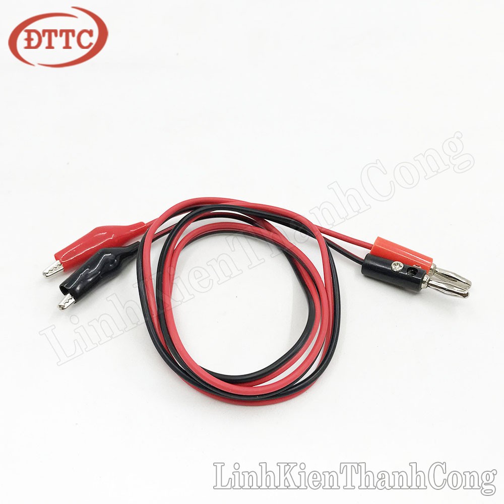 สายพร้อมคลิปหนีบจระเข้ 1 อัน - 1 Banana Jack ยาว 80cm