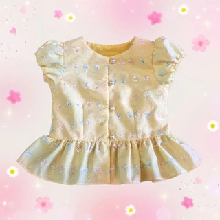 🌷เสื้อลูกไม้ไอเลต คอกลมแขนตุ๊กตา ~ AI Jung Clothes ชุดไทยเด็ก เสื้อผ้าเด็ก