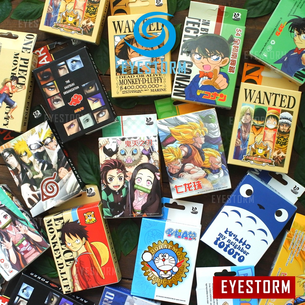 ไพ่อนิเมะมีหลายรุ่น One Piece, Naruto, Dragon Ball, Conan, Doraemon, มังงะ Poker - YW Poker - 54 ใบ