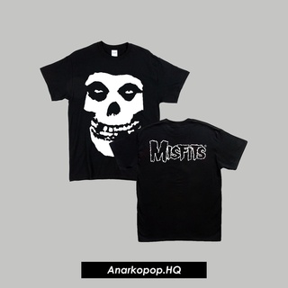 เสื้อผ้าผชMisfits BAND เสื้อยืด แขนสั้น พิมพ์ลายเพลง PUNKS-5XL