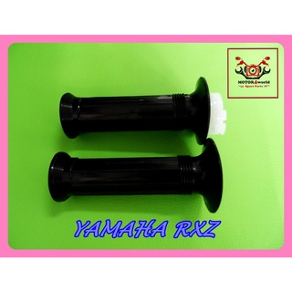 YAMAHA RXZ HANDLE GRIP RUBBER "BLACK" with FILLING THROTTLE // ปลอกมือ ปลอกแฮนด์ "สีดำ" พร้อม ไส้เร่ง สินค้าคุณภาพดี