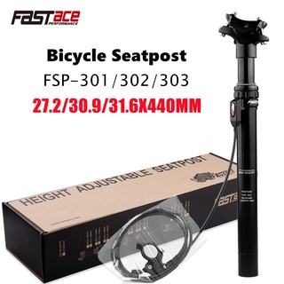 Fastace Mountain Bike Air/Hydraulic Wire Lift Seatpost Height Adjustable Dropper 30.9/31.6mm Travel 125mm External Cable Remote