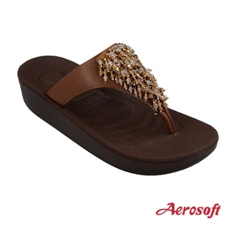 Aerosoft (แอโร่ซอฟ) รองเท้าแตะผู้หญิง รองเท้าแฟชั่น แบบหนีบ นิ่มๆ เพื่อสุขภาพ รุ่น FW8386