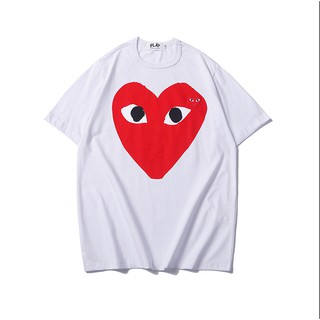 [100% Cotton] แฟชั่น X - X Play เสื้อยืดลําลองแขนสั้นปักลาย Love ทรงหลวม