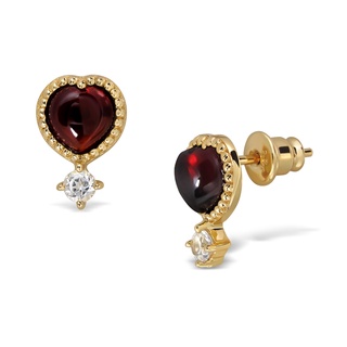 Mizuchol-ต่างหูเสริมดวงความรักสำหรับคนวันพฤหัสบดี Darling ring พลอย Red Garnet