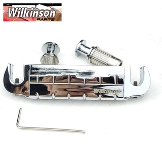 Hs-(พร้อมส่ง 100%)Wilkinson สะพานสายกีตาร์ไฟฟ้า โครเมี่ยม สีเงิน WOGT2