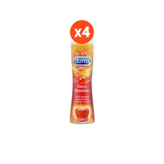 Durex แพ็ค 4 สุดคุ้ม ดูเร็กซ์ เจล หล่อลื่น แพ็ค 4 สุดคุ้ม เพลย์ กลิ่นสตรอเบอร์รี่ (ขนาด 50 มล. x4 ขวด) Strawberry 50 ml