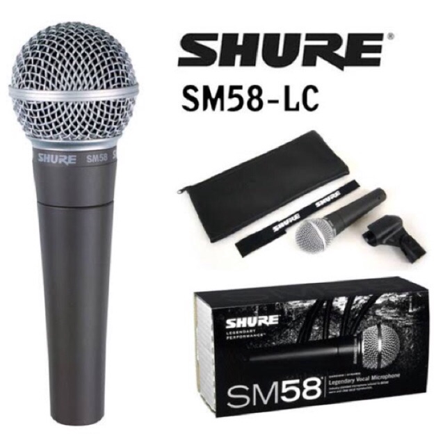 ฟรีค่าส่ง SHURE SM58LC ไมโครโฟน สินค้าใหม่แกะกล่อง ของแท้100% SM-58LC SM 58LC รับประกัน มหาจักร ไม่แ