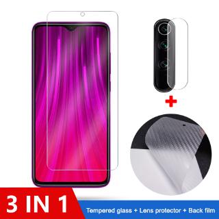 ฟิล์ม​กระจกนิรภัยด้านหลัง ด้านหน้า และเลนส์กล้อง​ 2.5D 9H สำหรับ Xiaomi Redmi Note 8 7 6 Pro 8A 7A GO