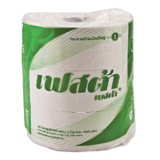 เฟสต้า กระดาษชำระม้วนใหญ่ 1 ชั้น (3 ม้วน) Festa Toilet paper large roll 1 layer (3 rolls)