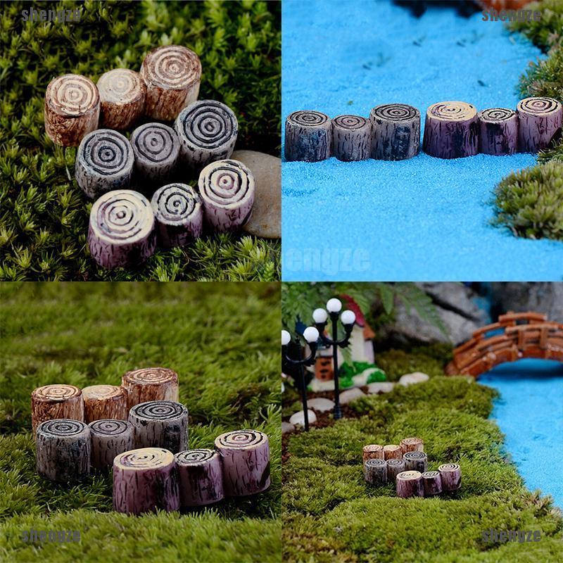 Yuan Diy Miniature Resin Tree Stump Bridge Craft Micro Landscape