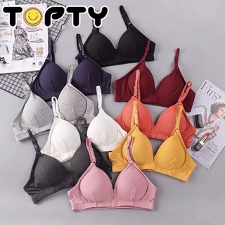 🔆TOPTY🔆สายเดี่ยวผ้าร่อง 9สี ผ้านิ่ม สีสวย มีฟองน้ำ