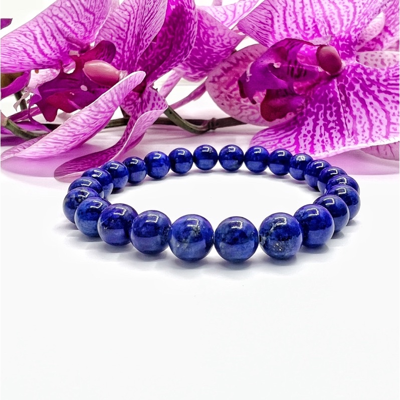 Lapis lazuli สร้อยข้อมือ 7 มม. Lapis lazuli สร้อยข้อมือ