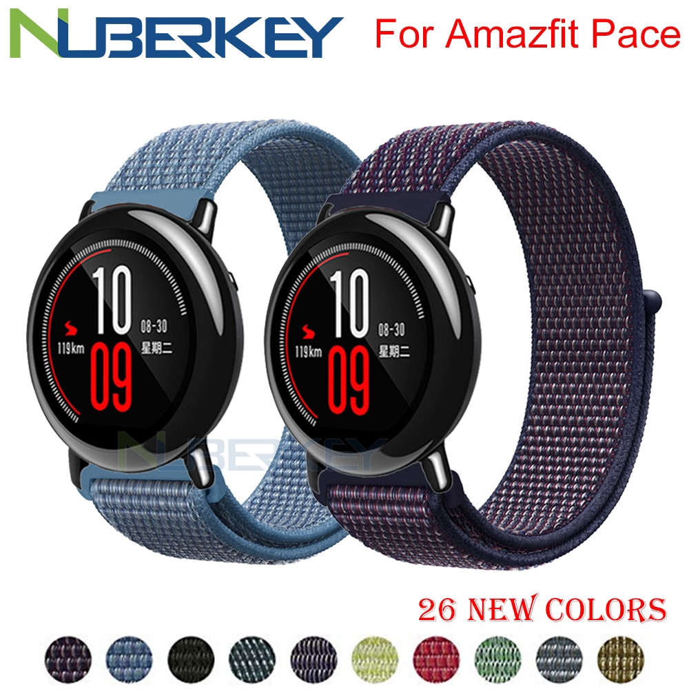 22mm Nylon Loop Woven Strap for Xiaomi Amazfit Pace Belt, for Huami Amazfit PACE stratos 2 / 2s Bracelet