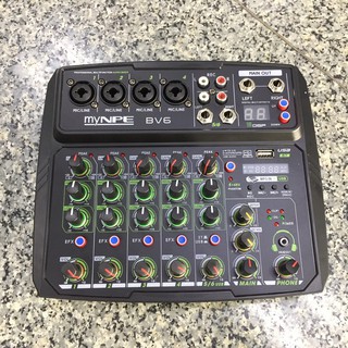 MYNPE BV-6 สีดำ Mixer 4 mic input