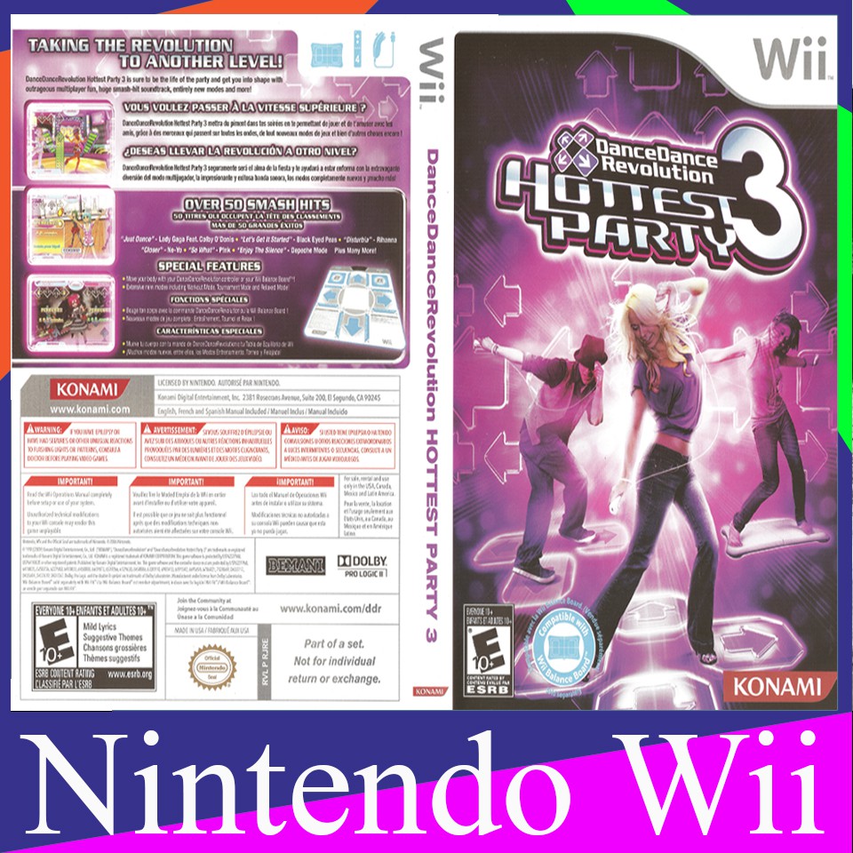 dance dance revolution hottest party 3 wii