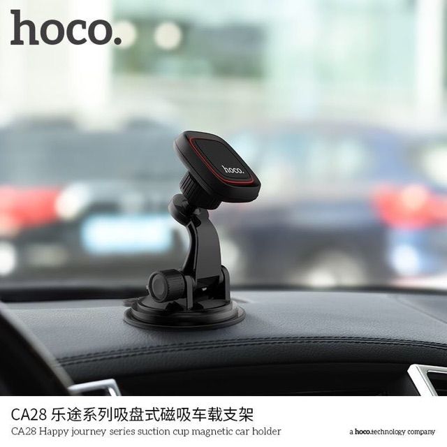 HOCO CA28 Magnetic ที่ยึดโทรศัพท์ในรถยนต์ แบบสูญญากาศ ตั้งบนคอนโซลหรือกระจก แท้%