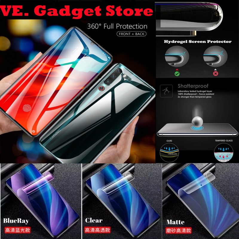 Lenovo Z5s/ Z5 Pro GT/ Z5 Pro/ Z5/ Z6/ Z6 Pro ด้านหน้า + ด้านหลัง Hydrogel Pelindung Skrin