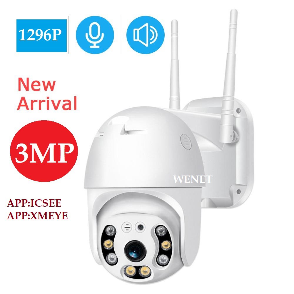 กล้องวงจรปิดPTZ IP Camera​-3MP​ 3.0ล้านพิกเซล รุ่น : Q3(APP: ICSEE)ไร้สาย WiFi IP Camera1296P กันน้ำ