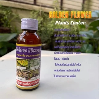 Golden flowers ยากันรา ยาเร่งราก ยากันแมลง ราสนิม เร่งดอก ปุ๋ย แคคตัส กระบองเพชร ป้องกันแมลง ชนิดน้ำ 100/250 CC